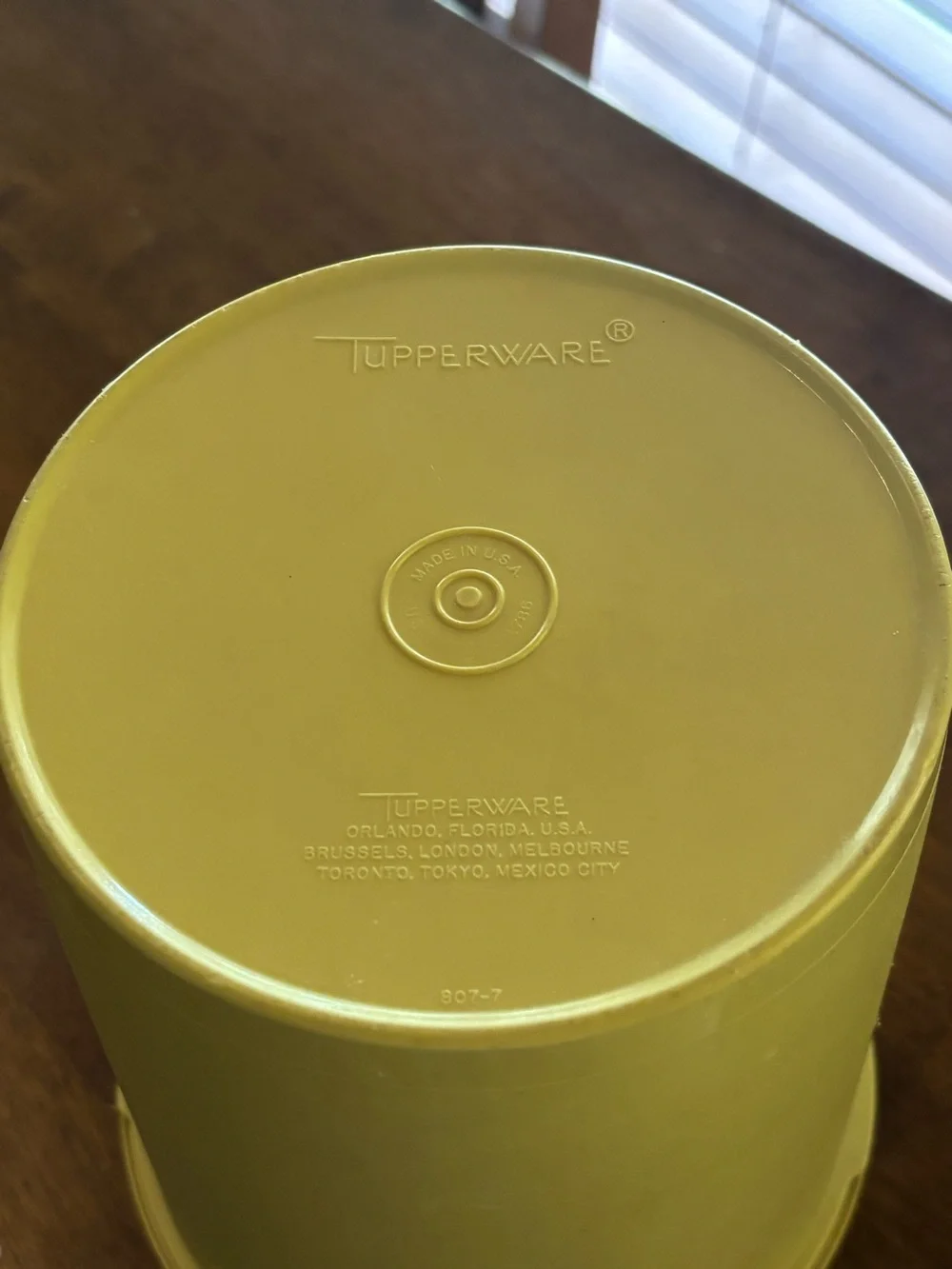 Tupperware Light Yellow Servalier Cookies Canister 807 with Lid 808 Vintage